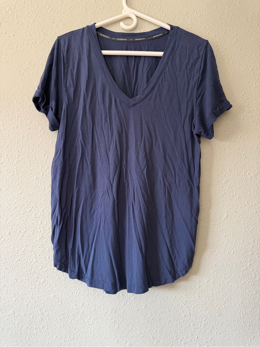 Thread & Supply Navy Blue Ultra Soft Modal V-Neck Tee Size Large